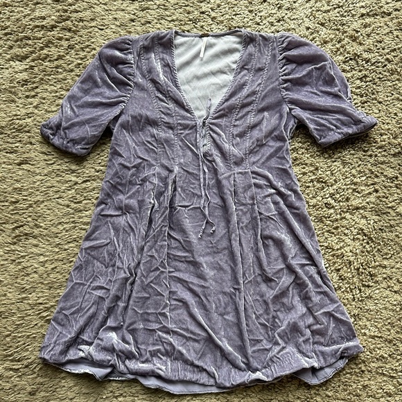 Free People Mini Velvet Dress - Picture 3 of 5